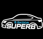SKODA LOGO PROJECTOT أضواء Nr.69 (الكمية 1 = 2 شعار فيلم / 2 أضواء الباب)