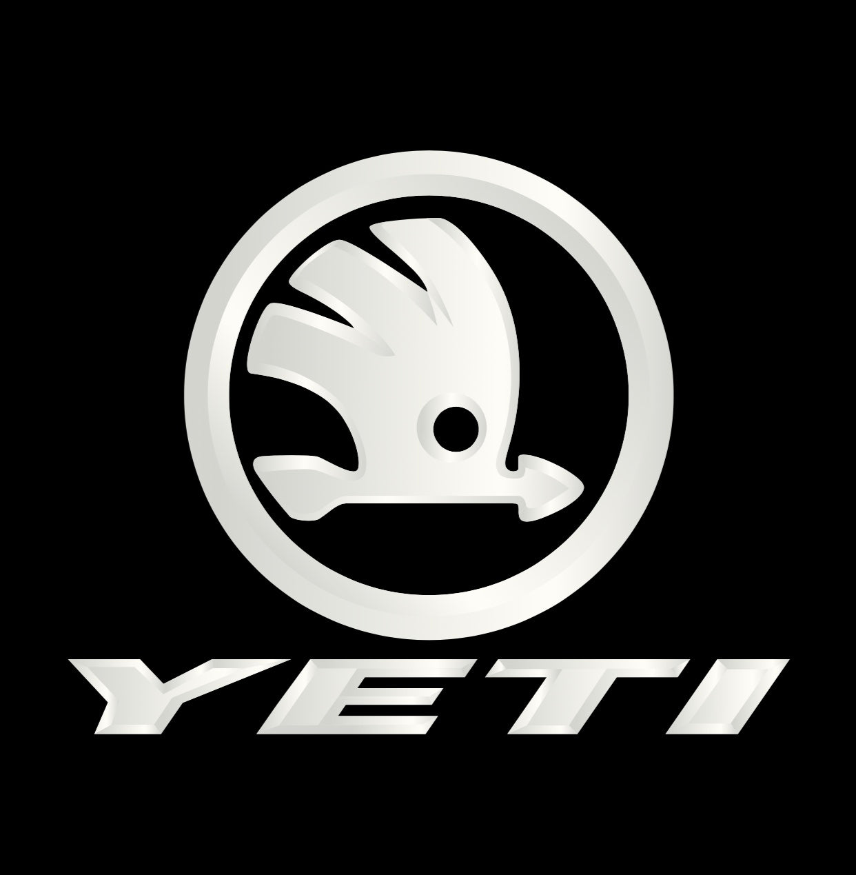 SKODA YETI LOGO  LIGHTS Nr.53 (quantity  1 =  2 Logo Film /  2 door lights)