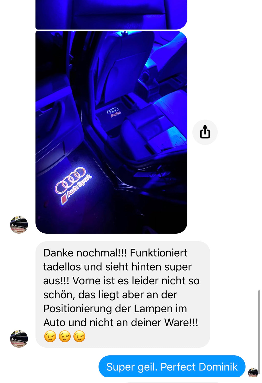 das Feedback des Käufers
