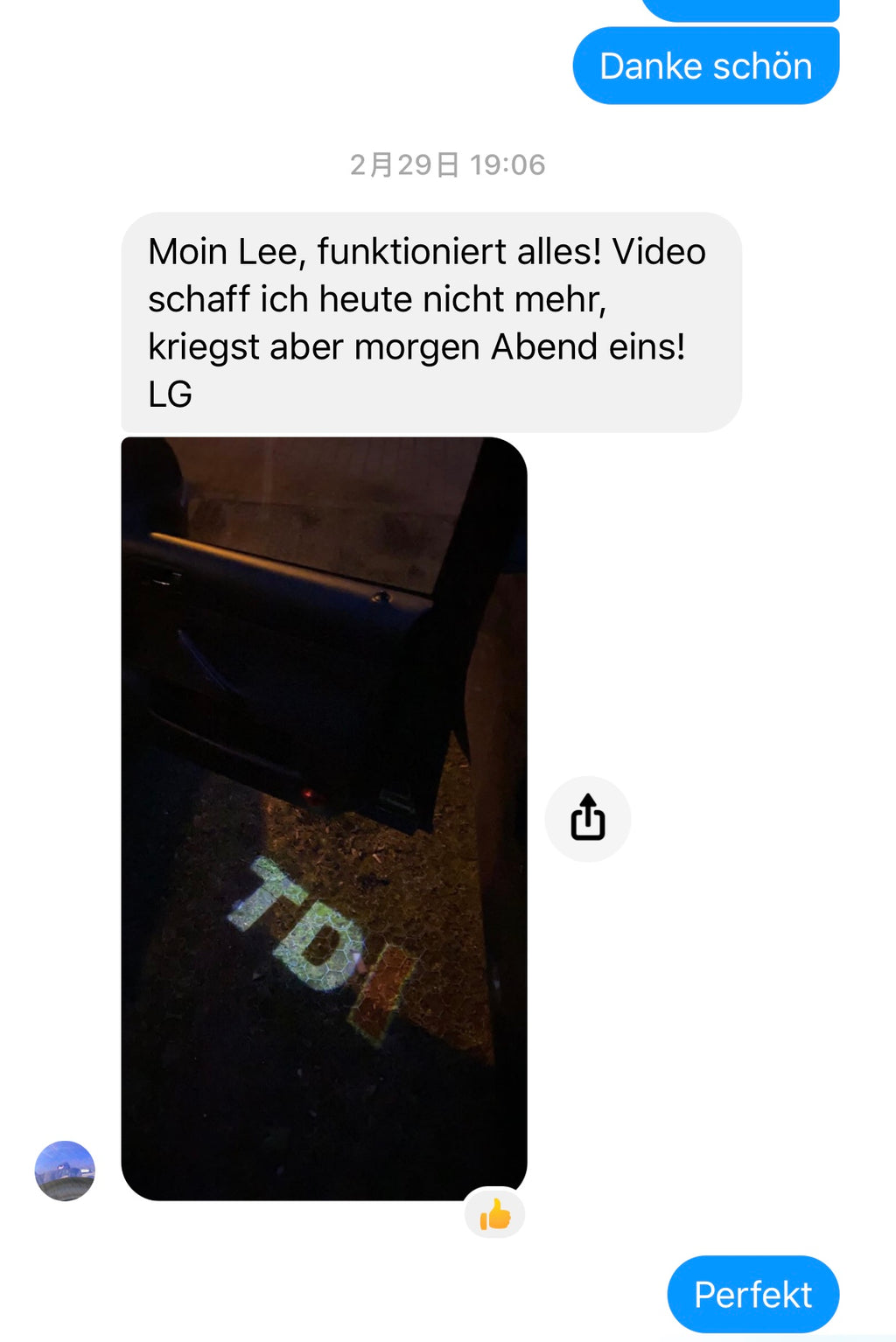 das Feedback des Käufers