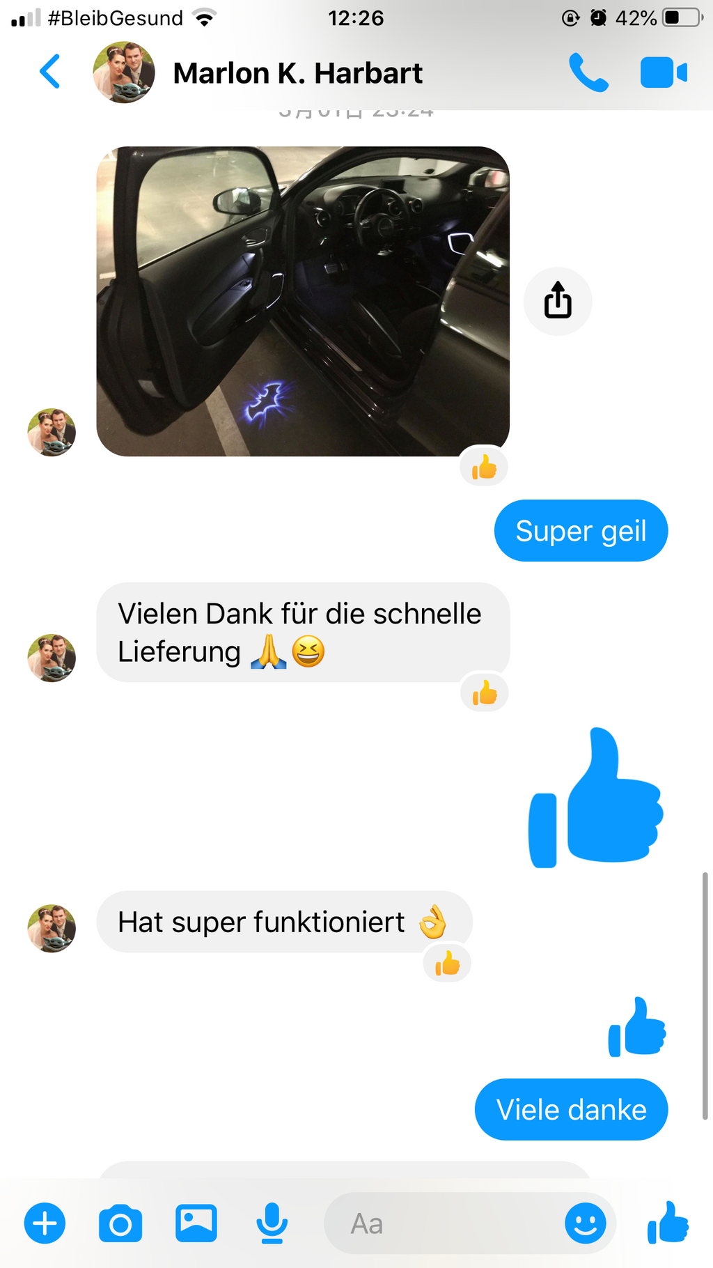 das Feedback des Käufers