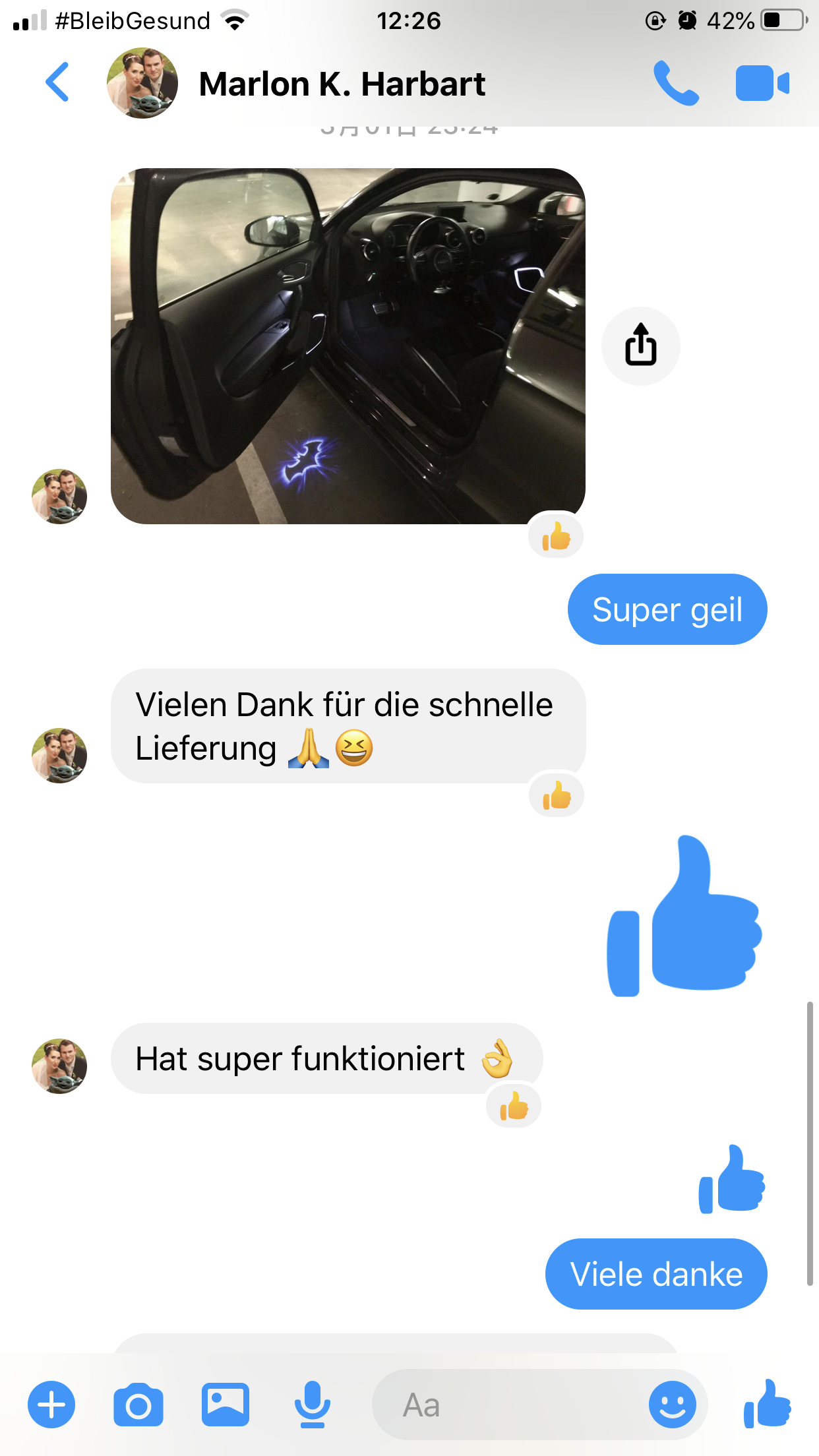 the buyer feedback