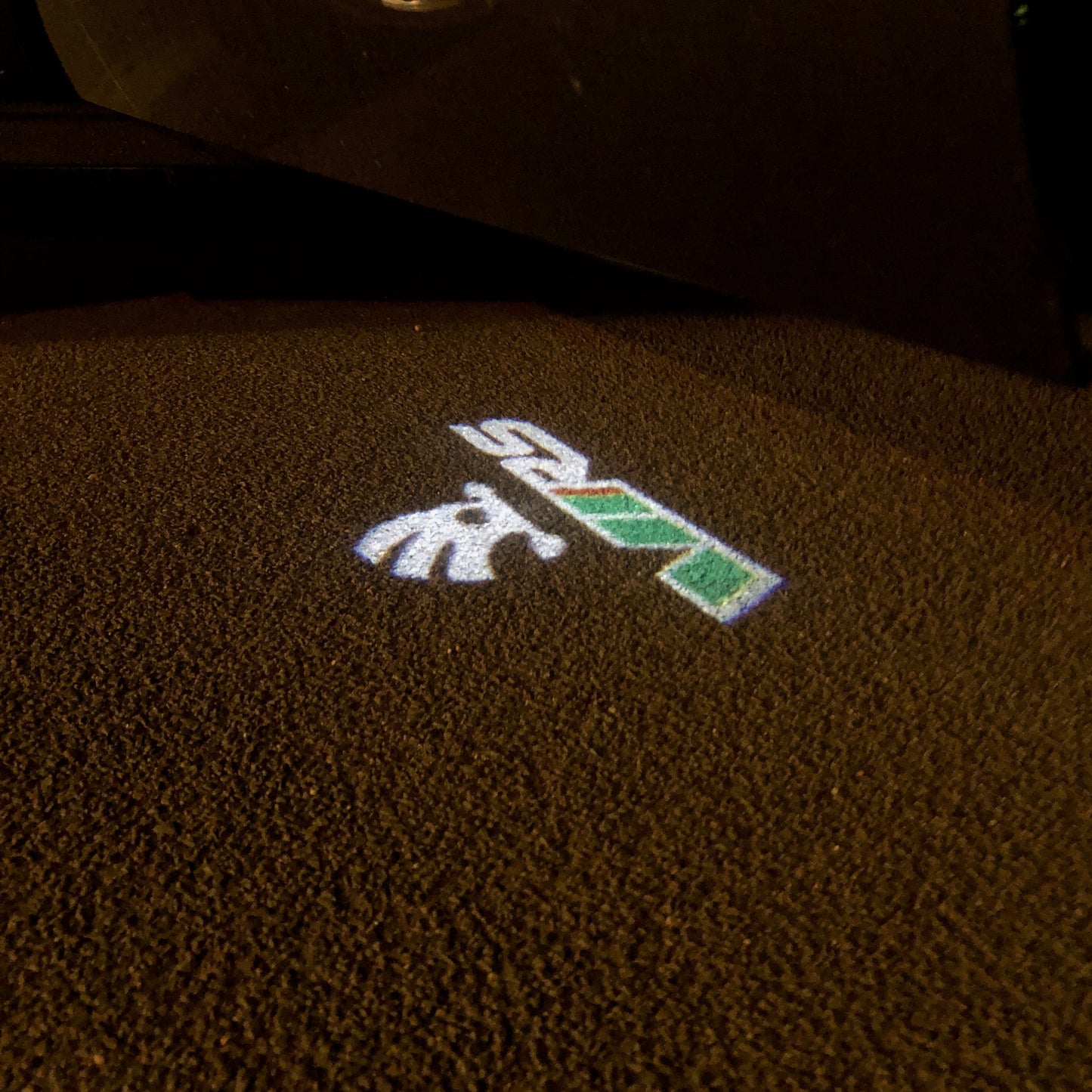 SKODA VRS LOGO  LIGHTS Nr.24 (quantity  1 =  2 Logo Film /  2 door lights)