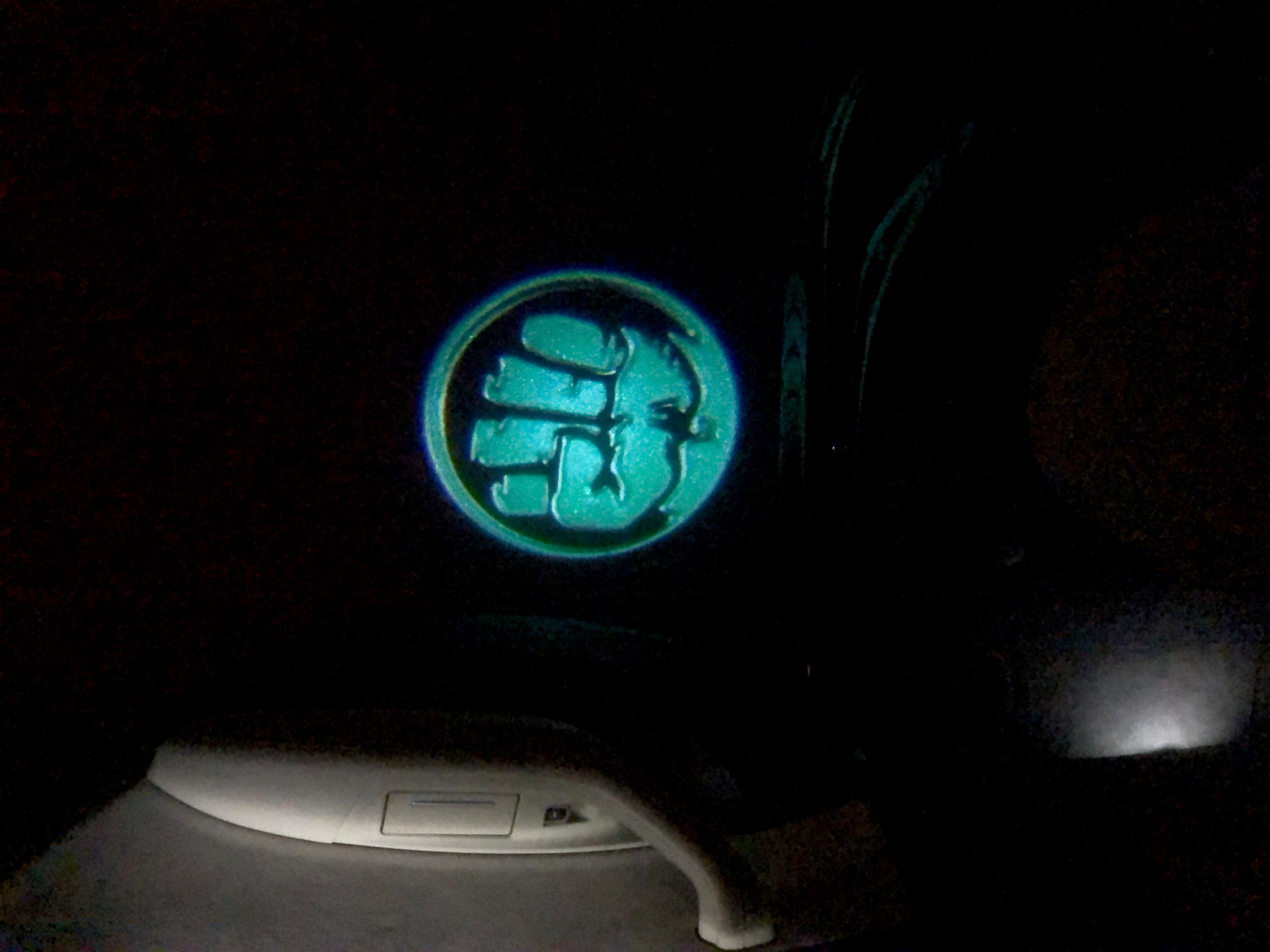 HULK Logo door lights Nr.212  (quantity 1 = 2 Logo Films /2 door lights）Marvel Heroes Logo