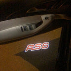 AUDI RS6 LOGO PROJECTOT LIGHTS Nr.76  (quantity 1 = 2 Logo Films /2 door lights）