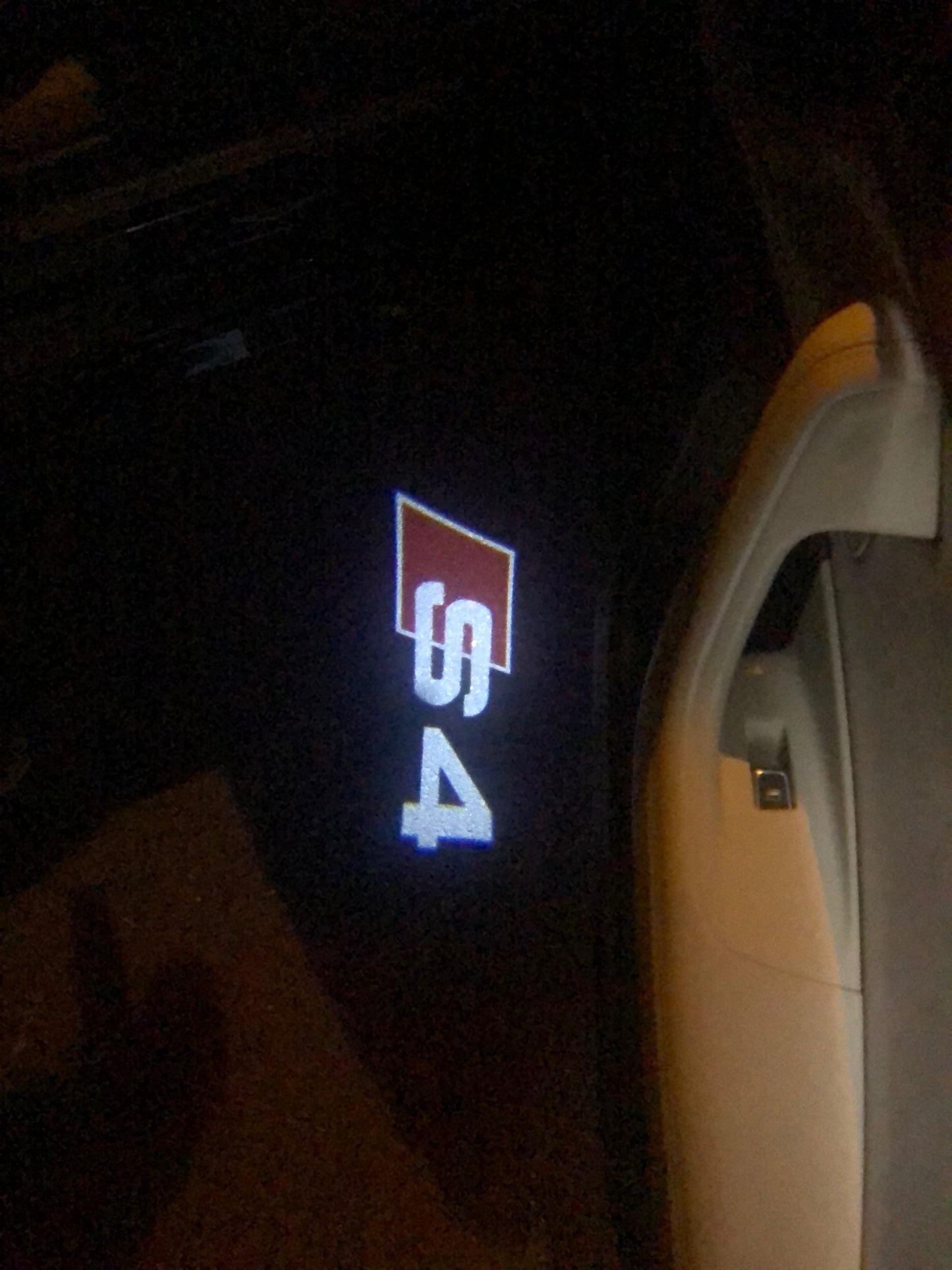 AUDI S4 LOGO PROJECTOT LIGHTS Nr.25 (quantity 1 = 2 Logo Films /2 door lights）