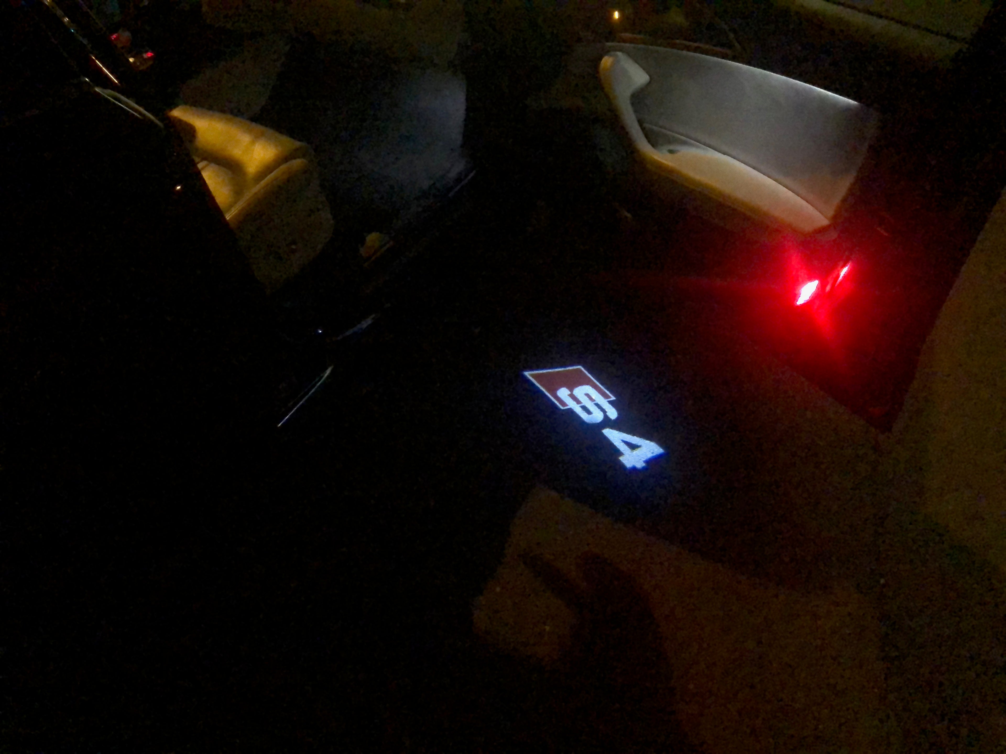 AUDI S4 LOGO PROJECTOT LIGHTS Nr.25 (quantity 1 = 2 Logo Films /2 door lights）