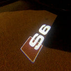AUDI S6 LOGO PROJECTOT LIGHTS Nr.27  (quantity 1 = 2 Logo Films /2 door lights）