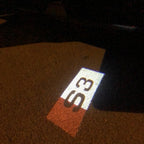 AUDI S3 LOGO PROJECTOT LIGHTS Nr.129  (quantity 1 = 2 Logo Films /2 door lights）
