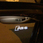 AUDI  RS6 LOGO PROJECTOT LIGHTS Nr.122   (quantity 1 = 2 Logo Films /2 door lights）