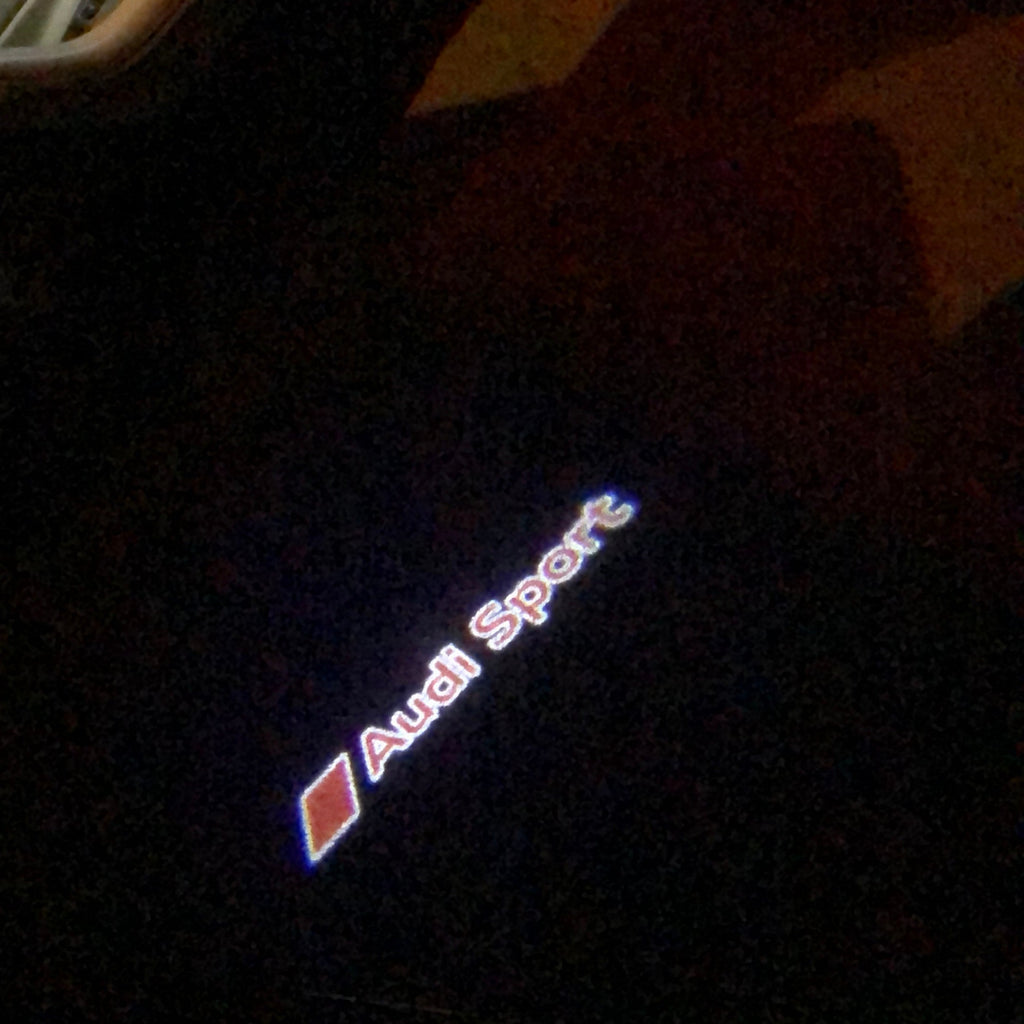 AUDI SPORT LOGO PROJECTOT LIGHTS Nr.31  (quantity 1 = 2 Logo Films /2 door lights）