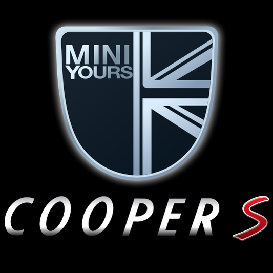 MINI  BRITISH NATIONAL FLAG WITH MINI  LOGO  LOGO PROJECROTR LIGHTS Nr.38 (quantity  1 =  2 Logo Film /  2 door lights)